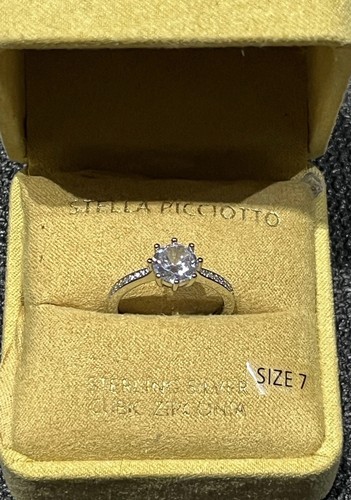 Ladies ring silver - , diamanté