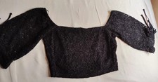 Zara Black Lace Off-Shoulder