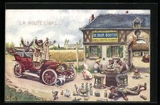 Artist postcard La Route