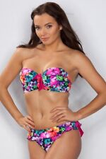 Pour Moi Pink Floral Multi Way Bikini Set UK 32 - 34 Cup A-F  Briefs UK 8 10