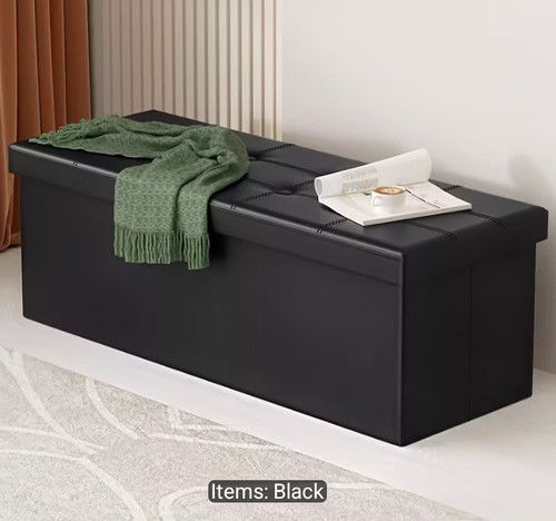 Black tufted faux - black,