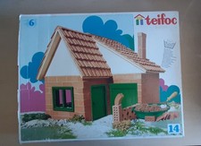 Vintage Teifoc 14 Build Your Own House Boxed Bricks Sand Trowel Board Etc