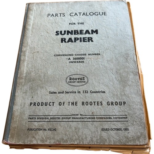 Parts catalogue for sunbeam - parts,