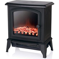 Warmlite 2000W Compact Electric Stove Fire with Flame Effect &Thermostat WL46021