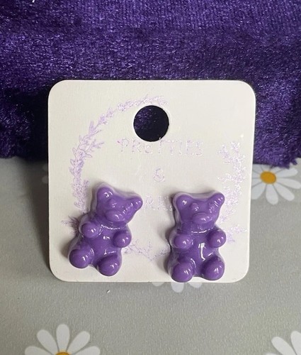 Opaque purple gummy bear - purple,