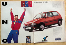 Vintage 1991 Fiat Uno i.e. Turbo Automotive Original Advert Advertising