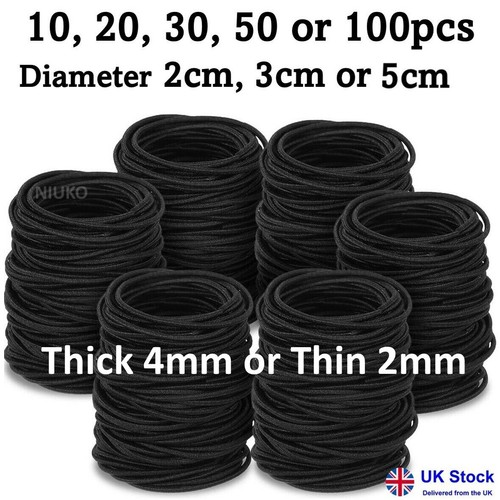 Black hair bands elastics - black,