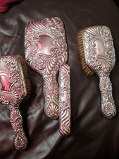 Antique victorian Dressing Table Vanity Set Sterling Silver 1894/95 chester