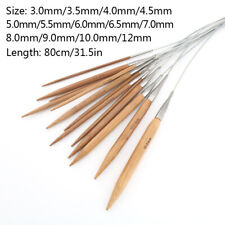 3mm-12mm Circular Knitting Needles Bamboo Stainless Steel Crochet Hooks 80CM