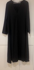 Black Plain Abaya with Front