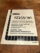 Yamaha Yz250w 1989 Workshop Manual