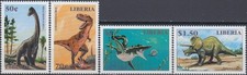Liberia Prehistoric Animals 1999 MNH-12 Euro