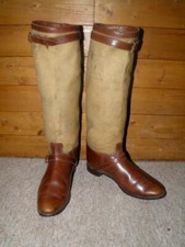 Antique Brown Leather & Canvas