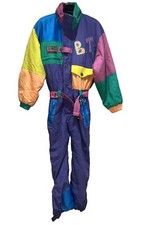 RETRO SKI SUIT Retro Vintage 80's 90's Ski Suit Neon Apres Ski BT SHERBERT SMALL