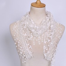 White Lace Tassel Sheer
