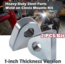 Pair of 1" Thickness Base Steel Part Weld on Recovery Shackle Clevis Mounts Kit/