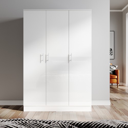 Door triple wardrobe white - door,