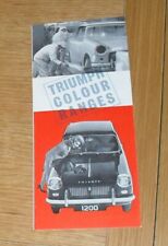 Triumph Colour & Trim Guide 1966 Herald Vitesse Convertible Spitfire TR4A 2000