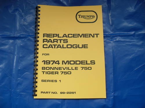 Triumph t140v tr7rv parts book - t140v/tr7rv,