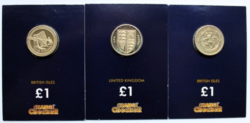 Collectable 1 coins - 3, uk