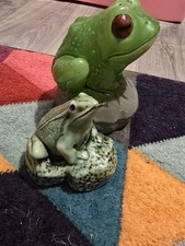 2 Candles Of A Frog 7 Inch & 4 Inch Signs Of Wear On Large As Seen