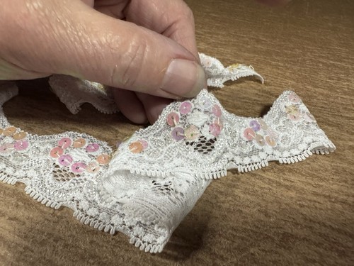 Stretch lace edging trim - stretch,