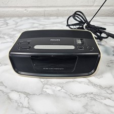 PHILIPS AJ3121/05 Alarm Retro Clock FM/MW Radio Black & White