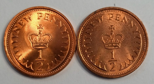 Decimal half penny - 1/2p, pence
