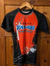 Mens Activewear Farabi MMA rash guard compression top gym training body armour