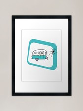 Vintage Travel Trailer Framed