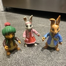 2013 Peter Rabbit Lily Bobtail Benjamin Bunny Figures FW & Co VTG 3” Bundle Rare