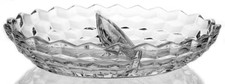 American Fostoria Clear 10" Divided Oval Vegetable Bowl Dish