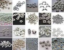 SALE ? 3 for 2 ? 100 Silver Spacer Beads For Jewellery Making Different Styles