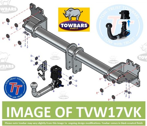 Towbar detachable swan neck - towbar,