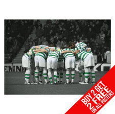 THE CELTIC HUDDLE POSTER A4 A3