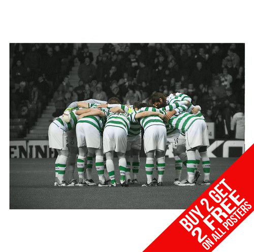 The celtic huddle poster a3 - celtic,