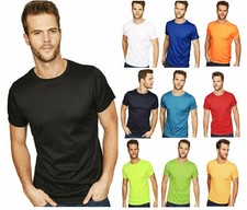Mens Plain POLYESTER T shirts Crew Neck Summar Tee Muscle Sublimation Embroidery