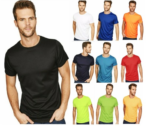 Pack mens plain polyester - polyester, t