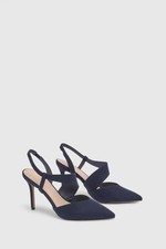 Wallis Navy Court Shoes Womens