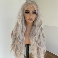 Silver grey HD Lace Front Wig