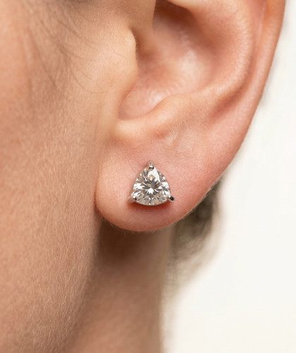 1ct trillion moissanite stud - moissanite,
