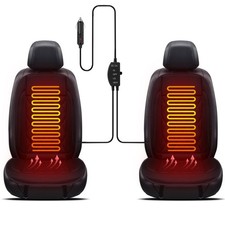 PAIR CAR HEATED SEAT PAD CUSHION COVER HEATING HEATER WARM WINTER UNIVERSAL 12V