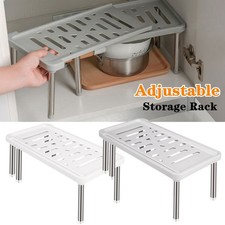 Adjustable Storage Organiser Shelf Kitchen Cupboard Support Pantry Stand Rack UK