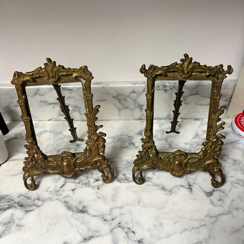 Pair ornate freestanding - pair, metal