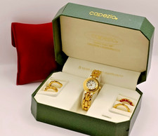 CAPEZIO Women's Gold Tone Interchangeable Bezels Quartz Watch-VGC/Working SMALL