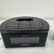 ROBERTS iDREAM 2 DAB ALARM CLOCK RADIO WITH iPOD/iPHONE DOCK with power lead !!