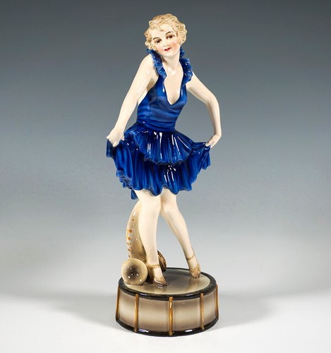 Goldscheider art deco dancer - art,