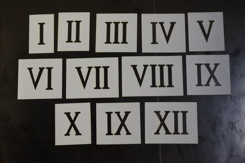 Roman numerals art stencils - art,