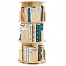 Rotating Bookshelf Pine