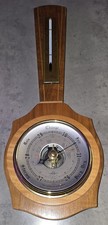 Vintage SB Shortland Smiths British Made Barometer Wood Instrument Wall Hanging